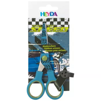 BRUNNEN Fast Wheels otroške škarje modre/zelene 13,0 cm