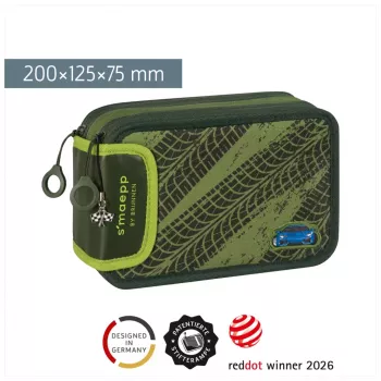 BRUNNEN napolnjena peresnica s'maepp Fast Wheels zelena/svetlozelena 33-delna, 20,0 x 7,5 cm (1049121521)