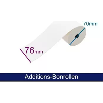 ARTDEV 2-slojni samokopirni papirni zvitek 76mm x 25m bel/rumen za iglične tiskalnike