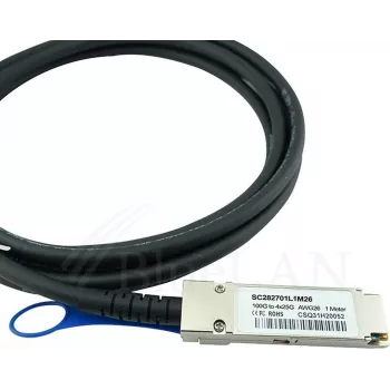 BlueOptics Q28-4S28-DAC-1M-AO-BL pasivni prehodni kabel Direct Attach QSFP28 na 4x SFP28, 1 m, AWG26, združljiv z Avago