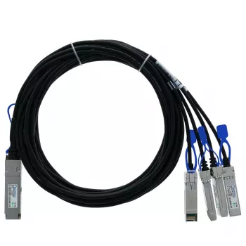 BlueOptics Ruckus 100G-QSFP-4SFP-P-0101 združljiv BlueLAN QSFP28 DAC prehodni kabel, 1m