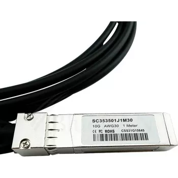 BlueOptics AdTran 1200484G3 združljiv BlueLAN 10GBASE-CR pasivni SFP+ na SFP+ Direct Attach kabel, 3M, AWG30 (1200484G3-BL)