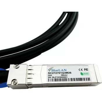 BlueOptics Lenovo AV1Y kompatibilni BlueLAN 25GBASE-CR pasivni SFP28 Direct Attach kabel, 5m, AWG26