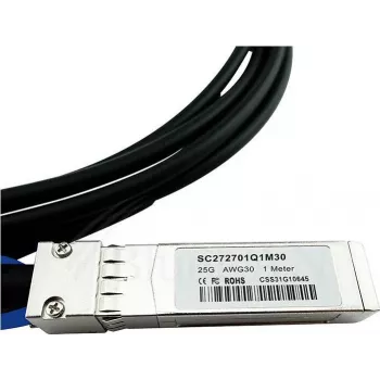 Kompatibilni MikroTik S+DA0002 BlueLAN 10GBASE-CR pasivni SFP+ na SFP+ Direct Attach kabel, 2 metra, AWG30 (S+DA0002-BL)