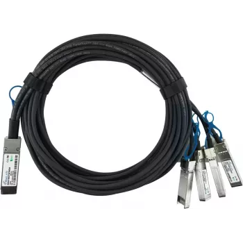 BlueOptics HPE Q9S72A združljiv BlueLAN pasivni 100GBASE-CR4 QSFP28 na 4x25GBASE-CR SFP28 Direct Attach Breakout kabel, 1m, AWG26