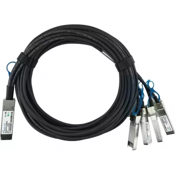 BlueOptics Edge Core ET7402-25DAC-5M združljiv BlueLAN pasivni 100GBASE-CR4 QSFP28 na 4x25GBASE-CR SFP28 Direct Attach Breakout kabel, 5 m, AWG26