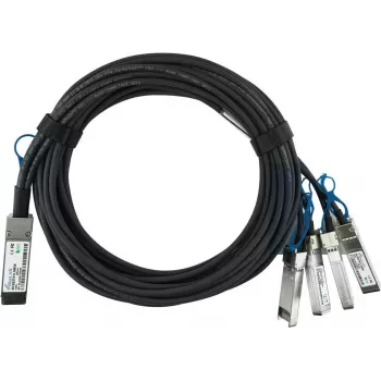 BlueOptics Amphenol NDAQGF-0003 združljiv BlueLAN pasivni 100GBASE-CR4 QSFP28 na 4x25GBASE-CR SFP28 Direct Attach Breakout kabel, 3m, AWG26