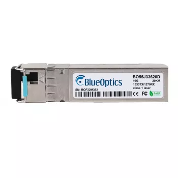 BlueOptics BO55J33620D SFP+ Bidi oddajnik-sprejemnik (transceiver), združljiv s Hikvision HK-SFP+-10G-20-1330, 10Gbps, 20km, 1330nm Tx/1490nm Rx, LC Simplex, enorodno vlakno