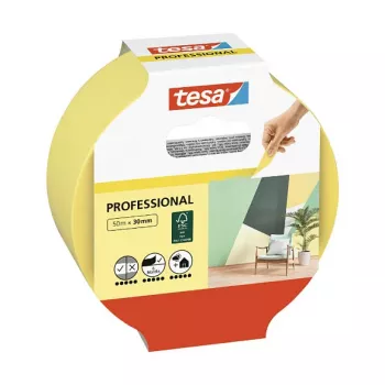 Tesa Professional malarski lepilni trak, rumen, 50 m x 30 mm, 1 zvitek
