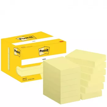 3M Post-it Original samolepilni lističi 76 x 51 mm kanarčevo rumeni 12 blokov