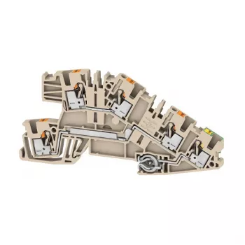 Weidmüller AITB 2.5 BB L-L-PE inštalacijska sponka, PUSH IN, 3-potencialna, 2,5 mm², črna