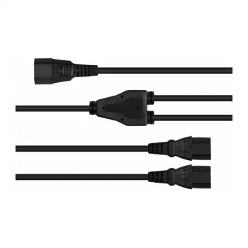 Kabelmeister Y kabel hladilne naprave C14 na 2x C13, 2 m, črn