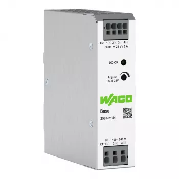 WAGO 2587-2144 primarno stikalni napajalnik Basis 1-fazni, 24 VDC, 5 A, 120 W, DIN letev