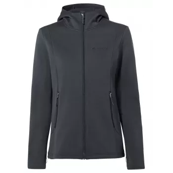 Vaude Idris ženski flis pulover s kapuco, Phantom Black, velikost S