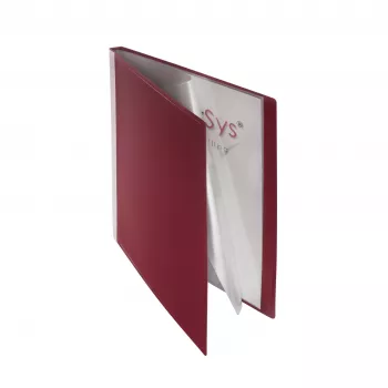 FolderSys mapa z žepi bordo z 10 žepi A4