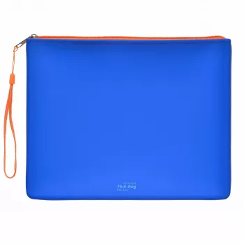 FolderSys PHAT BAG silikonska torbica z zadrgo A5, modra (40484-40)