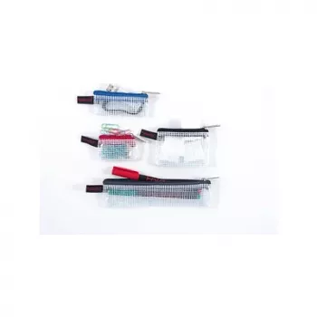 FolderSys komplet 4 vrečk z zadrgo, 1x 170x40 mm siva, 3x 80x55 mm črno-siva
