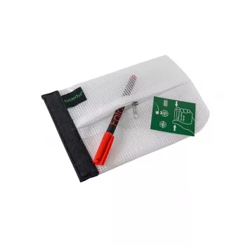FolderSys SnapBag DIN A6 prozorna dokumentna torba brez PVC s črnim šivom