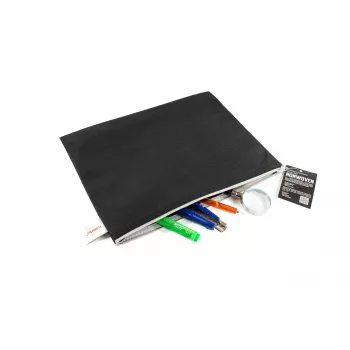 FolderSys A4 vrečka z zadrgo črna neprozorna netkana PP 270 x 350 mm