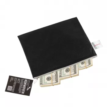 FolderSys vrečka z zadrgo A5, črna, neprozorna, netkani PP 190 x 255 mm