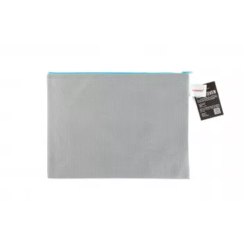 FolderSys vrečka z zadrgo A4, siva, neprozorna, netkani PP 270 x 350 mm