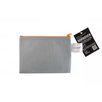 FolderSys vrečka z zadrgo A6, siva, neprozorna, netkani PP 125 x 180 mm