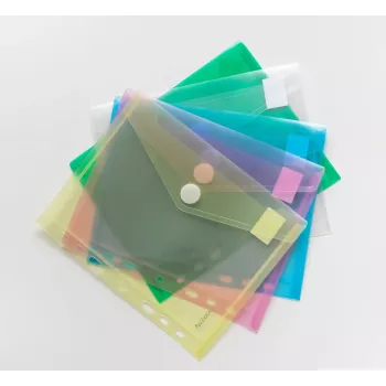 FolderSys 10 dokumentnih žepov DIN A5, barvno sortirani, nazobčani, 0,20 mm