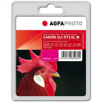 AgfaPhoto 11 ml magenta kompatibilna kartuša s črnilom (nadomestilo za Canon CLI-571MXL)