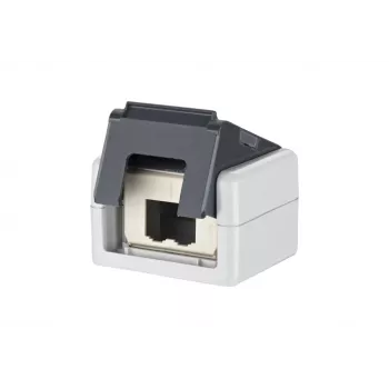 METZ CONNECT E-DAT modularno ohišje z 12 vrati, svetlo siva (RAL 7035), IP20, prazno