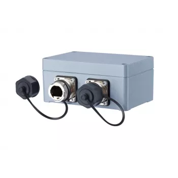 METZ CONNECT 1401010620ME industrijska ethernet vtičnica, siva, kovina, IP67, 124x78x57 mm