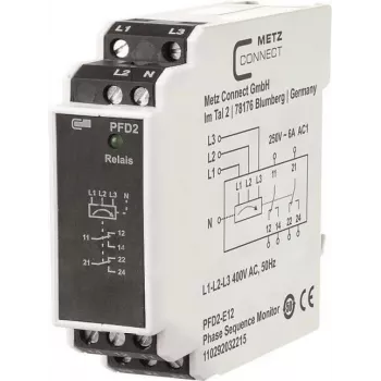 METZ CONNECT PFD2-E12 napajalna filtrirna razdelilna enota, 400 V, 6 A, DIN letev, črna/bela