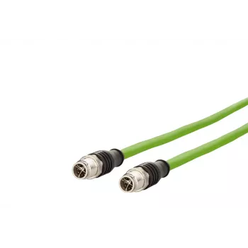 METZ CONNECT M12 na RJ45 patch kabel, Cat.5e, 2m, D-kodiran, PUR, zelen