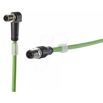 METZ CONNECT 142M1D19010 Cat5e M12 patch kabel 1m zelen