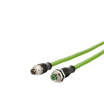 METZ CONNECT 142M2X12020 - 2 m - Cat6a - M12 - M12 - zelen