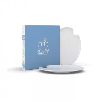FIFTYEIGHT PRODUCTS 2 krožnika za torto z nazobčanim robom Ø 20 cm bela