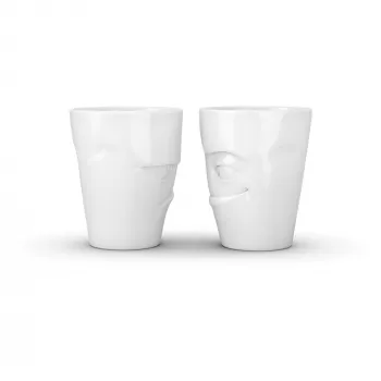 FIFTYEIGHT PRODUCTS skodelica 350ml - Grumpy & Mischievous White