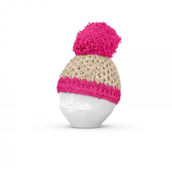 FIFTYEIGHT PRODUCTS jajčni lonček Mützchen, ivory/magenta