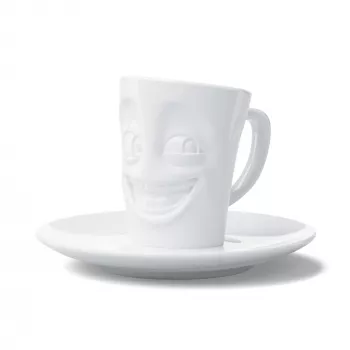 FIFTYEIGHT PRODUCTS FIFTYEIGHT skodelica za espresso z ročajem 80ml - Funny White