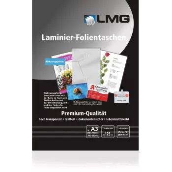LMG folije za laminiranje A3 sijajne 125 mikronov 100 kosov