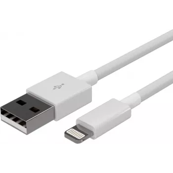 SHIVERPEAKS Flexline kabel USB za polnjenje in sinhronizacijo, USB-A na Apple 8-pin, USB 2.0, ABS, bel, 3 m