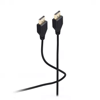 SHIVERPEAKS Flexline kabel DisplayPort 1.2, vtič na vtič, UHD 4K, izjemno tanek, črn, 0,5 m