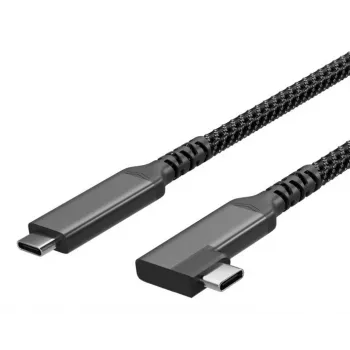 S CONN S/CONN maximum connectivity kabel USB-C za polnjenje USB-C na USB-C 3.2 100W PD tekstil 90° - kabel - digitalni/podatki