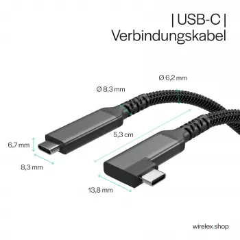 S CONN S/CONN maximum connectivity kabel USB-C za polnjenje USB-C na USB-C 3.2 100W PD tekstil 90° - kabel - digitalni/podatki