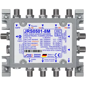 Jultec JRS0501-8M 8-kratno večkratno stikalo 4 SAT vhodi 1 zemeljski vhod