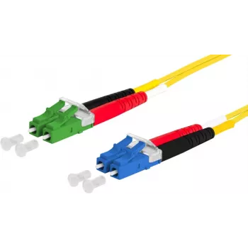 METZ CONNECT OpDAT povezovalni kabel LC dupleks na LC dupleks APC OS2 enorodovni 3,0 m