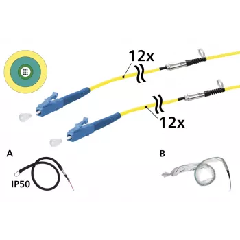 METZ CONNECT OpDAT VIK univerzalni kabel 12x OS2 LC-LC, 50 m