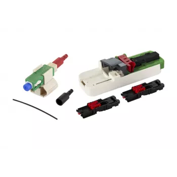 METZ CONNECT SC/APC OS2 single mode patch kabel, zelen, 2m, paket 20 kosov