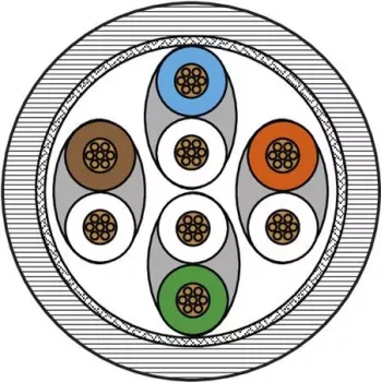 METZ CONNECT 1308457501-E Cat.6A povezovalni kabel (2x vtič RJ45, AWG 26/7, LSOH, 7,5 m) - oranžen/črn