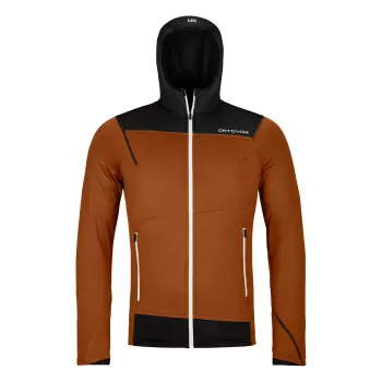 Jopa s kapuco Ortovox Fleece Light, Bristle Brown