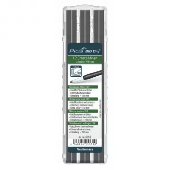 Pica BIG DRY mina za kamnoseke 10H - 12 kosov, 2x5mm, grafit